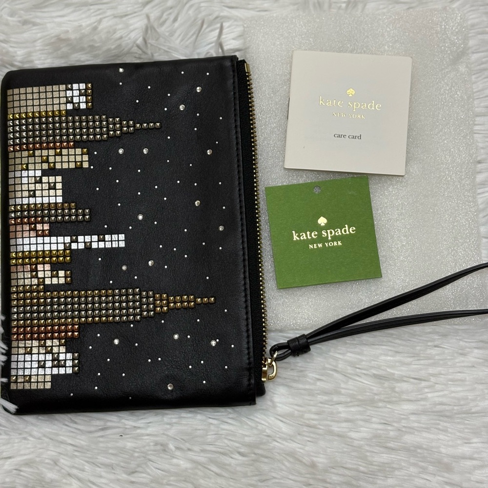 Kate Spade Black and Gold Skyline Wristlet - Picture 9 of 12